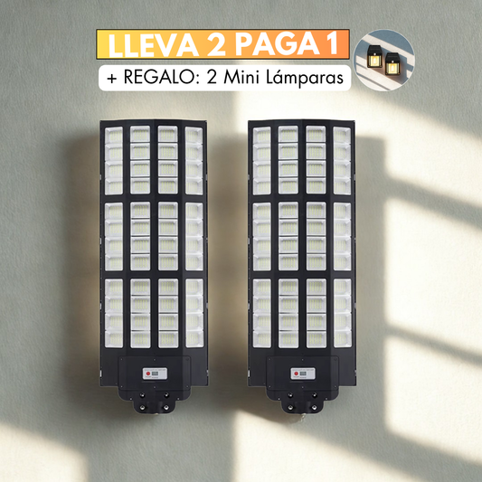 [Lleva 2, Paga 1] Proyector SolarGuard, Alta Potencia LED + REGALO: 2 Mini Lámparas